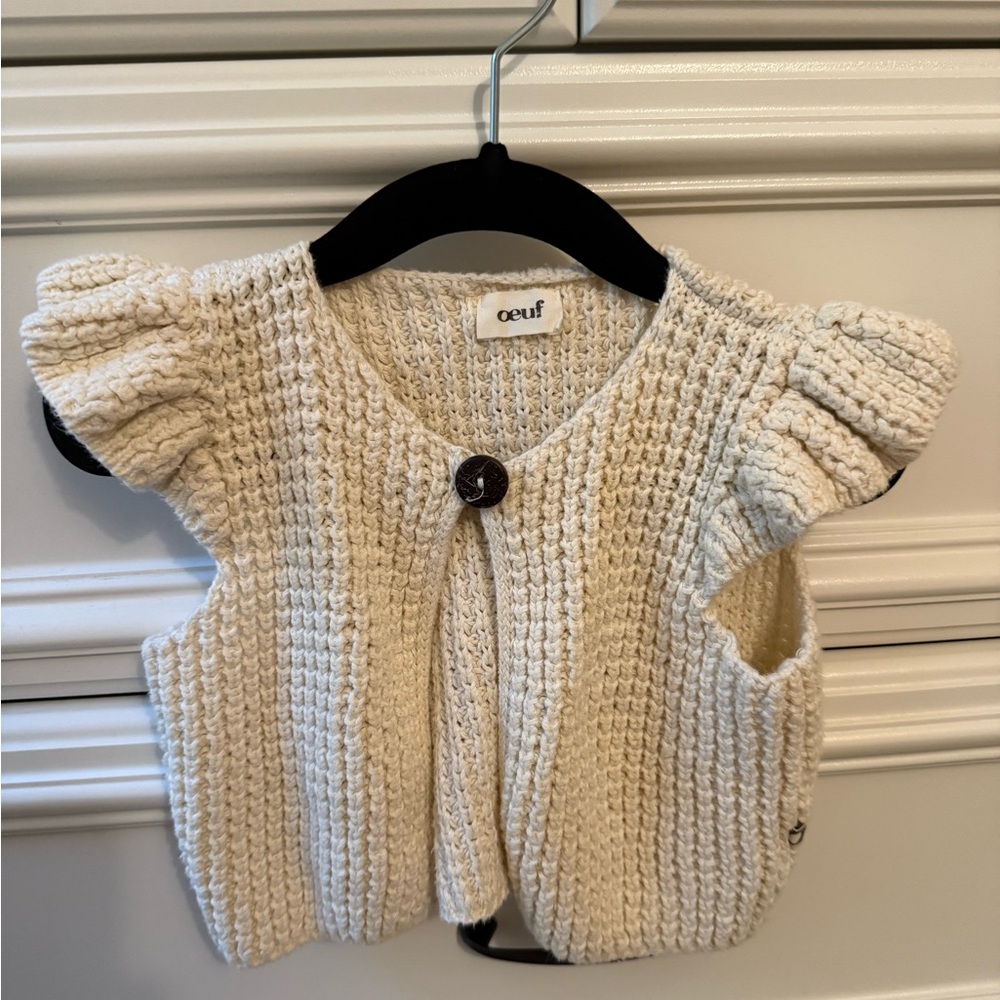 Ruffle knit cardigan Oeuf 12m